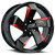 Strada Coltello S65 Wheels Rims 24x10 5x115 Gloss Black Red Milled 15 | S65451515GBMLR