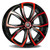 20x7.5 Encore Alloys ENC104 Red Machined Face Black Rims Wheels 45mm 5x100 | WENC104-4570