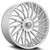 22x9 Azad Az717 Brushed Silver Rims Wheels 15mm 5x112 5x115 | AZ7172295112/115+15BR/SILVER