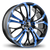 Hd Spinout Wheels Rims 22x8.5 5x115 5x120.65 Gloss Blue Machined 20mm | SO22856220BK-BL