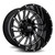 Hardrock Offroad H708 Overdrive Wheels Rims 20x9 5x127 5x139.7 Gloss Black Milled 0mm | H708-209052000GBM