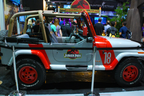 Jurassic Park Jeep - Red and gray