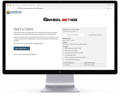 Claims Website on Computer Screen Claims Website on Computer Screen
