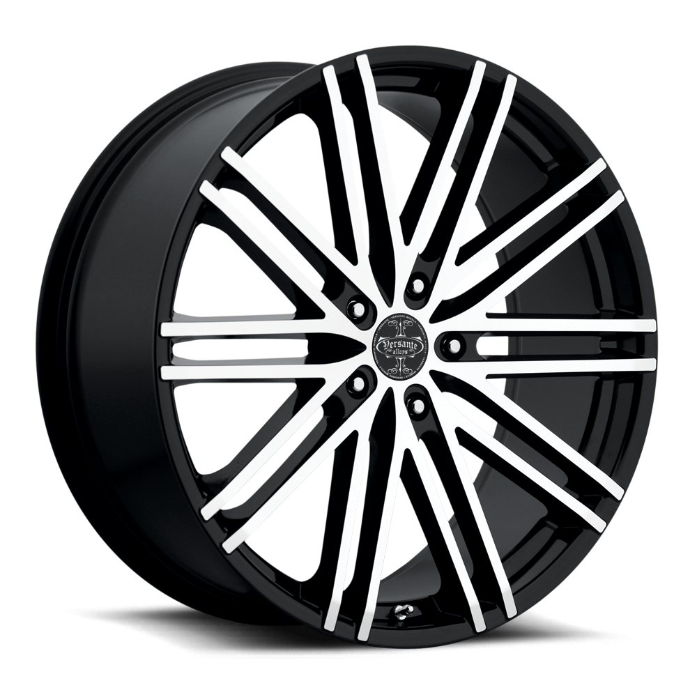 Versante 227 Wheels Rims 22x9.5 6x139.7 Black Machined 30mm