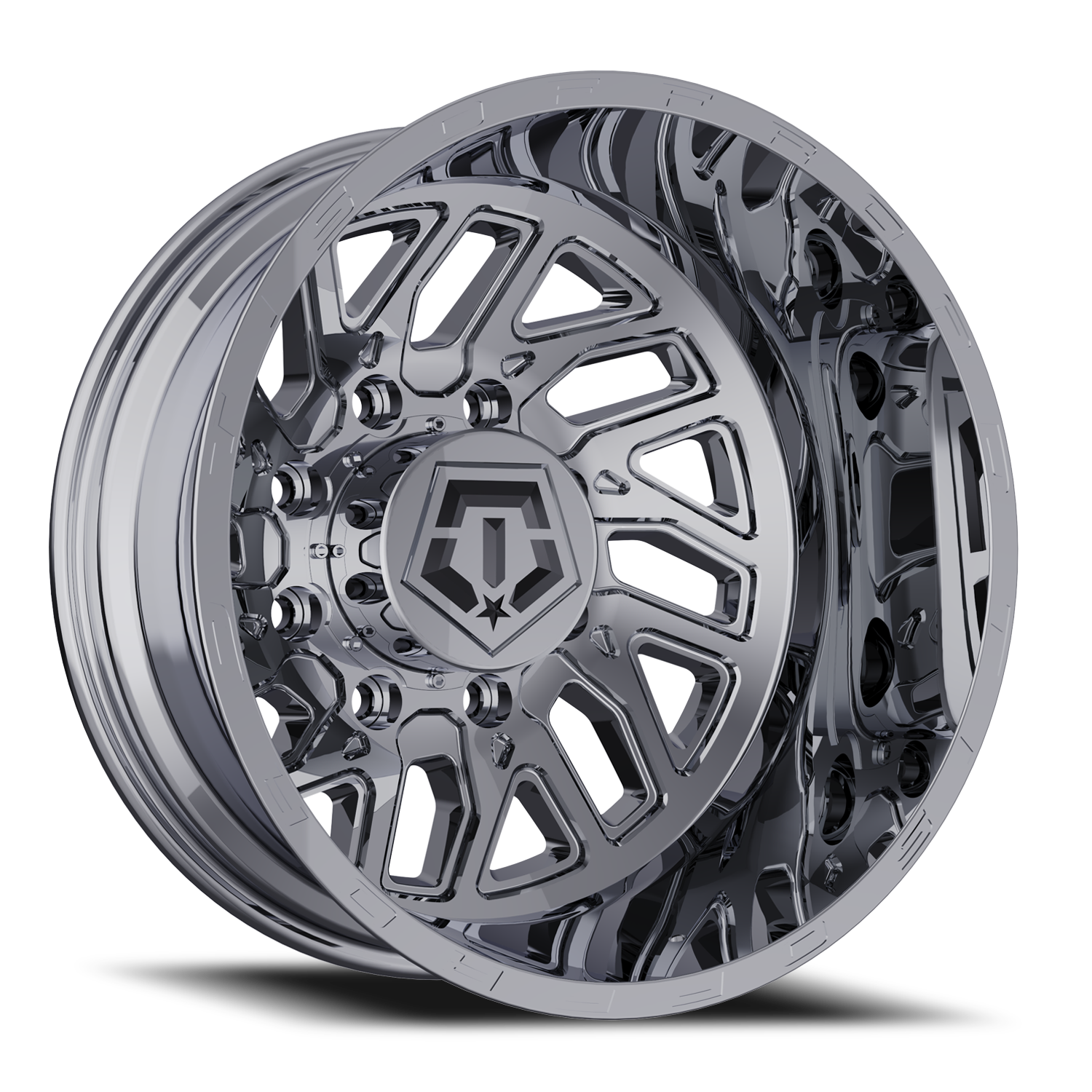 Tis Dually 544C Dually Wheels Rims 20x8.25 8x200 Chrome -198mm