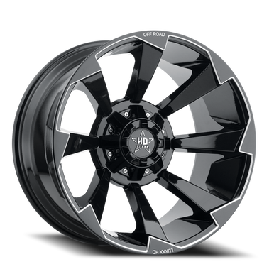 Luxxx Hd Lhd16 Wheels Rims 20x9 6x135 6x139.7 Gloss Black Milled