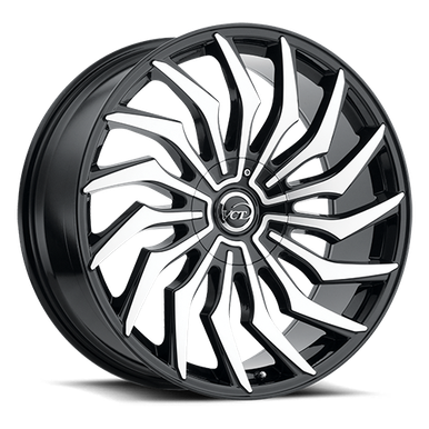 Vct Chopper Wheels Rims 22x8.5 5x115 5x127 Black Machined 38mm | V85 ...