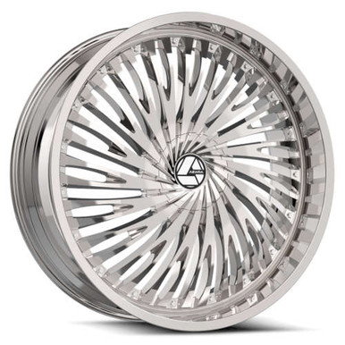Azara Aza-526 Wheels Rims 22x9.5 5x115 5x120 Nano Chrome 15mm