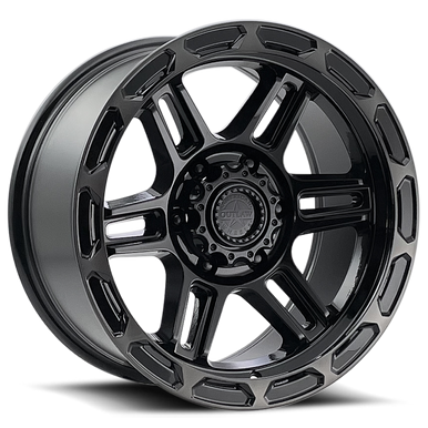 American Outlaw Piston Wheels Rims 17x8.5 6x139.7 Satin Black 0mm