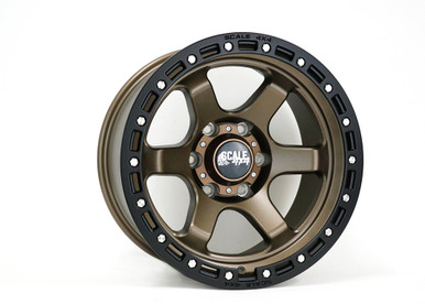Scale S03 Wheels Rims 17x9 6x139.7 Matte Bronze W/ Black Beadlock -25mm ...