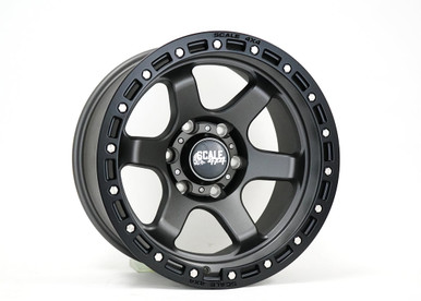 Scale S03 Wheels Rims 17x9 6x139.7 Matte Gunmetal W/ Black Beadlock ...