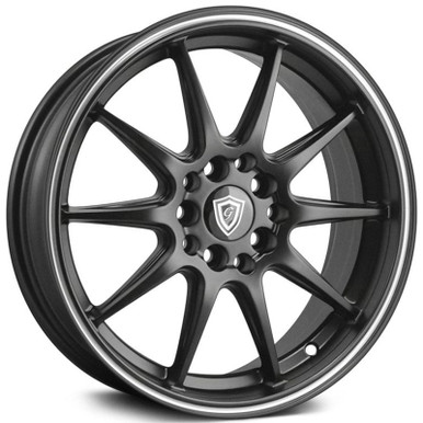 G Wheel Rim G - Line Alloys G1068 Wheels Rims 16x7 5x100 5x114.3 Satin Black ...
