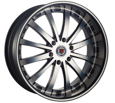 Redsport Rs77 Wheels Rims 20x8.5 5x114.3 Dark Flat Black Machined