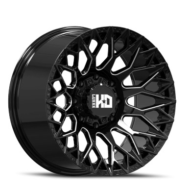 Luxxx Hd Lhd45 Wheels Rims 20x10 8x165.1 Gloss Black Milled -19mm