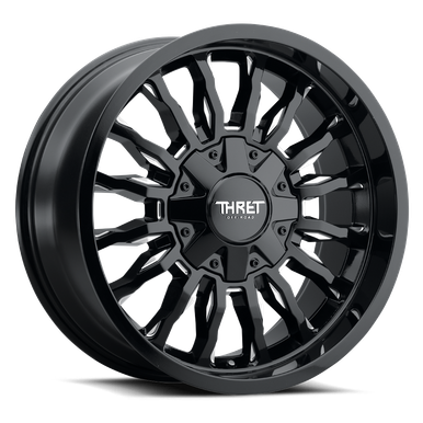 Thret Offroad Gamma 808 Wheels Rims 18x9 8x180 Gloss Black Milled