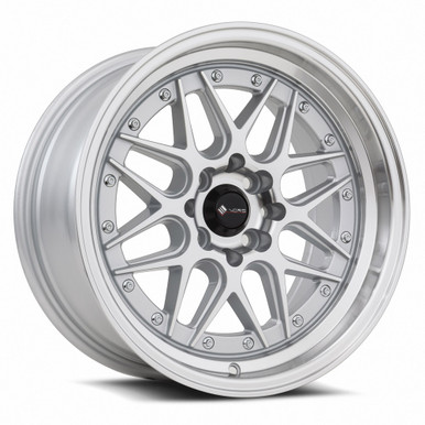 Vors Vr7 Wheels Rims 16x8 4x98 Silver Machined W/ Machined Lip & Chrome ...