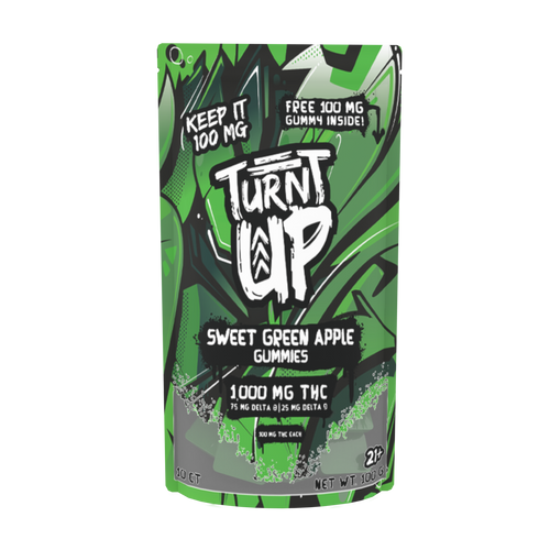 Turnt Up THC Gummies - Sweet Green Apple  gummy thc