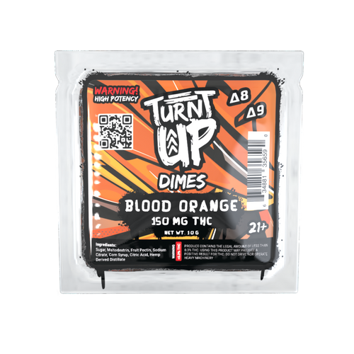 TURNT UP - DIME GUMMY - BLOOD ORANGE THC gummy