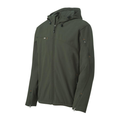 Textured Hooded Soft Shell Jacket-TrinityWir