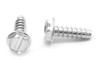 #4-24 x 3/8" (FT) Sheet Metal Screw Slotted Hex Washer Head Type B Low Carbon Steel Zinc Plated