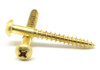 #5 x 1/2" Wood Screw Phillips Round Head Brass