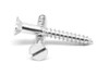 #5 x 7/8" Wood Screw Slotted Flat Head Low Carbon Steel Zinc Plated