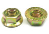 M5 x 0.80 Coarse Thread Class 8 Hex Flange Nut with Serration Medium Carbon Steel Yellow Zinc Plated