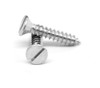 #10-16 x 5/8" Sheet Metal Screw Slotted Flat Head Type AB Low Carbon Steel Zinc Plated