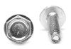 #10-24 x 5/8" Coarse Thread Thread Rolling Screw Hex Washer Head Low Carbon Steel Zinc Plated and Wax