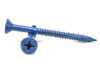 3/16" x 1 1/4" Tapking Concrete Screw Phillips Flat Head Low Carbon Steel Blue Polymer