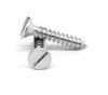 #10-12 x 1 1/2" Sheet Metal Screw Slotted Flat Head Type A Low Carbon Steel Zinc Plated