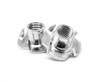 1/4"-20 x 7/16" Coarse Thread Tee Nut 4 Prong Low Carbon Steel Zinc Plated