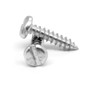 1/4"-14 x 1/2" Sheet Metal Screw Slotted Pan Head Type AB Low Carbon Steel Zinc Plated