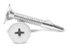 #10-24 x 1 7/16" Self Drilling Screw Phillips Wafer Head #3 Point with Wings Low Carbon Steel Zinc Plated