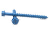 3/16" x 1 1/4" Concrete Screw Slotted Hex Washer Head Low Carbon Steel Blue Polymer