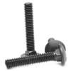 1/4"-20 x 1" (FT) Coarse Thread Grade 5 Carriage Bolt Medium Carbon Steel Black Oxide