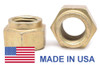 7/16"-14 Coarse Thread Grade 9 Collar Locknut L9 - USA Alloy Steel Yellow Cad Plated / Wax