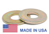 7/8" Grade 8 Flat Washer SAE Pattern - USA Medium Carbon Steel Yellow Zinc Plated