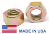 9/16"-18 Fine Thread Grade 9 Finished Hex Nut L9 - USA Alloy Steel Yellow Cad Plated / Wax