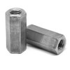 5/8"-11 x W13/16" x L2 1/8" Coarse Thread A563 Grade A Hex Rod Coupling Nut Low Carbon Steel Plain Finish