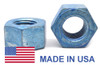 3/4"-10 Coarse Thread A194 Grade 2H Heavy Hex Nut - USA Medium Carbon Steel Hot Dip Galvanized / Wax/ Blue Dye