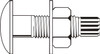 3/4"-10 x 5" Grade A325 Type 1 / A563 DH / F436 Tension Control Bolt Assembly with Heavy Hex Nut and Structural Washer Plain Finish