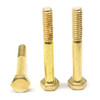 1/4-20 x 2 Coarse Thread Hex Cap Screw (Bolt) Brass