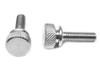 #4-40 x 7/16" (FT) Coarse Thread Knurled Thumb Screw with Washer Face Stainless Steel 18-8