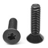 #4-40 x 1/4" (FT) Coarse Thread Machine Screw 6 Lobe Flat Head Low Carbon Steel Black Oxide