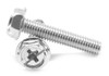 #8-32 x 5/8" (FT) Coarse Thread Machine Screw Combo (Phillips/Slotted) Hex Washer Head Low Carbon Steel Zinc Plated