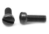 #4-40 x 1/4" (FT) Coarse Thread Machine Screw Slotted Fillister Head Low Carbon Steel Black Oxide