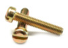 #8-32 x 3/8" (FT) Coarse Thread Machine Screw Slotted Fillister Head Low Carbon Steel Yellow Zinc Plated