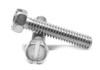 #10-32 x 5/8" (FT) Fine Thread Machine Screw Slotted Indented Hex Head Stainless Steel 18-8