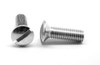 #10-24 x 1" (FT) Coarse Thread Machine Screw Slotted Oval Head Low Carbon Steel Zinc Plated